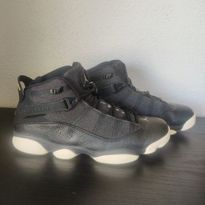 Jordan 6 Rings Black Matte Silver